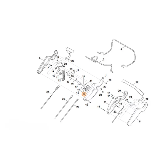 STIHL  Dźwignia przyspiesznika kompl. 6375 180 1500